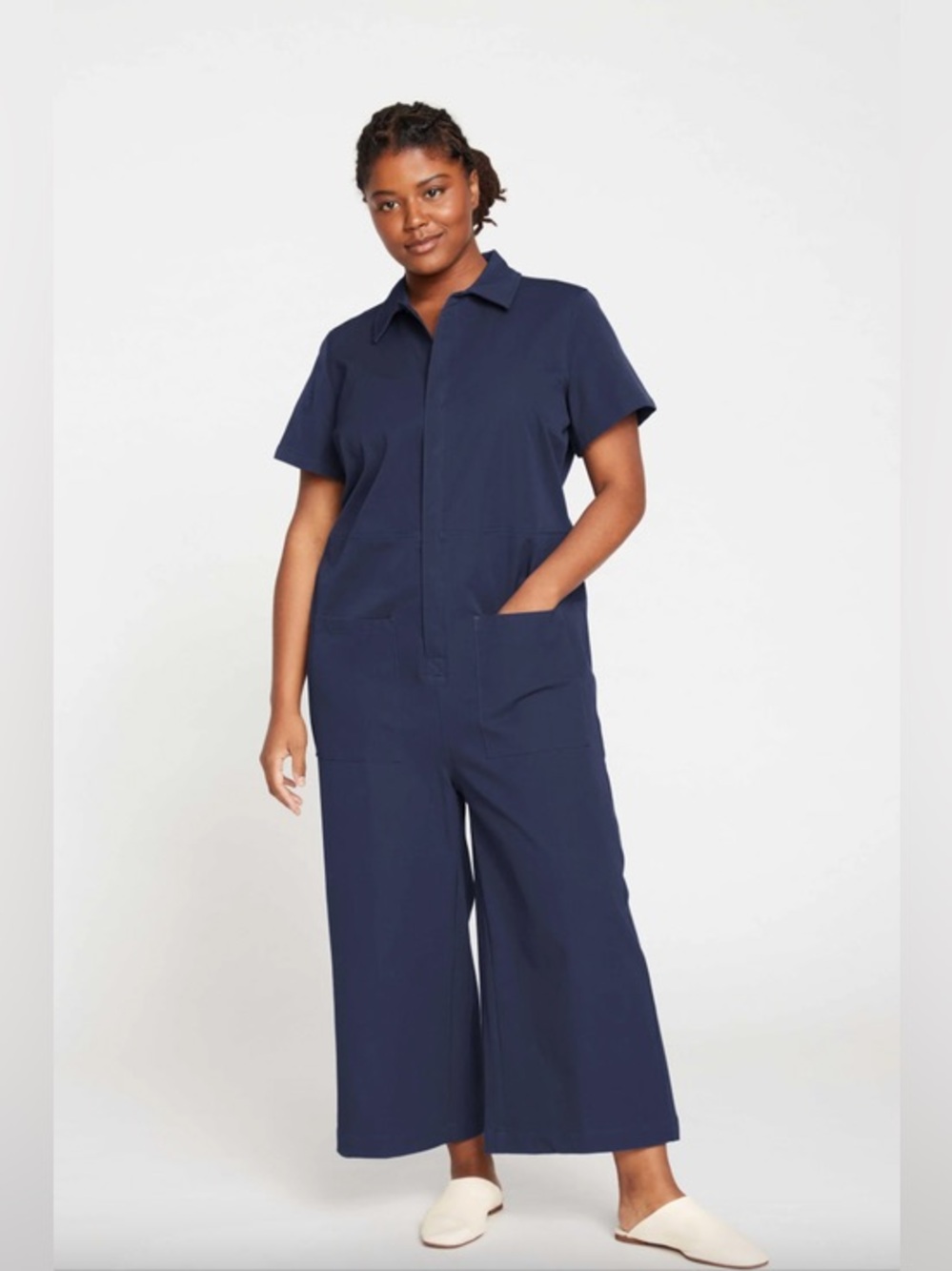 Universal Standard Kate Stretch Cotton Twill Jumpsuit
